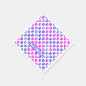 アニマルポーシルエットブルーピンクポーティ紙 スタンダードカクテルナプキン (角)