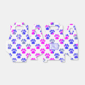 アニマルポーシルエットブルーピンクポーティ紙 フェイバーボックス (折り畳みなし)