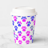 アニマルポーシルエットブルーピンクポーティ紙 紙コップ (左)
