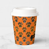 アニマルポーシルエットペットハッピーハローウィンオレンジ 紙コップ (右)