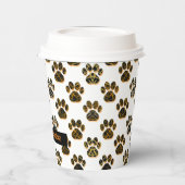 アニマルポーシルエットペットハッピーハローウィンホワイト 紙コップ (左)