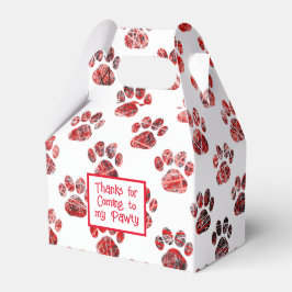 アニマルポーシルエットレッドクリスマスパティー紙 フェイバーボックス