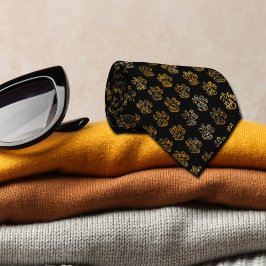 アニマルポーペットシルエットハロウィンブラック ネクタイ