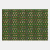 アニマルポーペットシルエット感謝祭Dkオレンジ ラッピングペーパーシート (正面3)