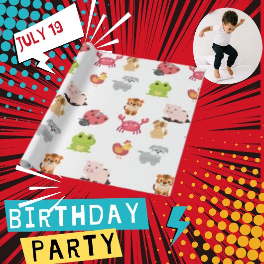 アニマルミニマル漫画コレクション ラッピングペーパー