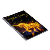 アニマルユニコーンファンタジー金ゴールド発光星 ノートブック (右側)