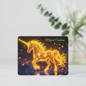 アニマルユニコーンファンタジー金ゴールド発光星 招待状 (スタンド正面)