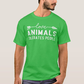 アニマルラバーズペオプルラブアニマル レトロ Tシャツ