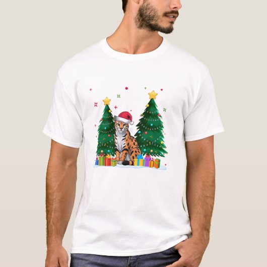 アニマルラバーズ オセロットサンタ Tシャツ (正面)