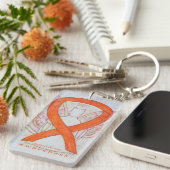 アニマルレスキュー猫エンジェル認識度リボンキーチェーン キーホルダー (正面右)