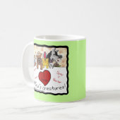 アニマルレスキュー – 私はすべての神の生き物を愛する コーヒーマグカップ (正面左)