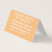 アニマルレスキューPETシェルター団体や組織シンプルシック 名刺 (裏面)