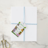 アニマルワイルドワンジャングルの緑のサファリ子供へ ギフトタグ (より糸付き)