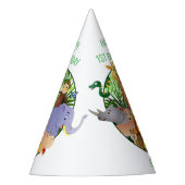 アニマルワイルドワンジャングルの緑のサファリ子供へ パーティーハット (正面)