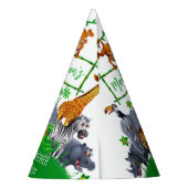 アニマルワイルドワンジャングルグリーンリーブサファリ冬 パーティーハット (裏面)