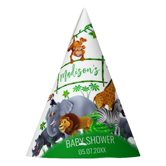 アニマルワイルドワンジャングルグリーンリーブサファリ冬 パーティーハット (左)