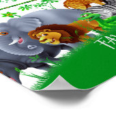 アニマルワイルドワンジャングルグリーンリーブサファリ冬 ポスター (角)