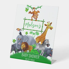 アニマルワイルドワンジャングルグリーンリーブサファリ冬 台座サイン