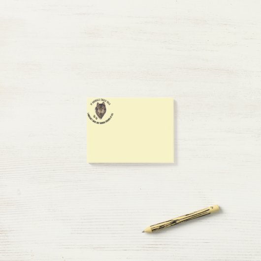 アニマル感動的フレンズウルフおもしろい引用文 ポストイット (デスク上)