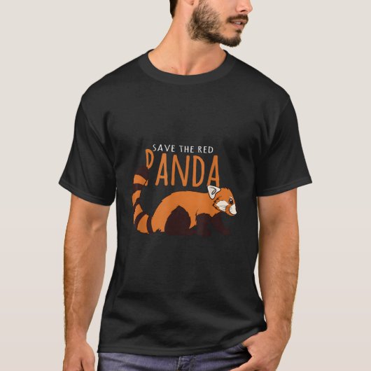 アニマル救ザレッドパンダ認識度 Tシャツ (正面)