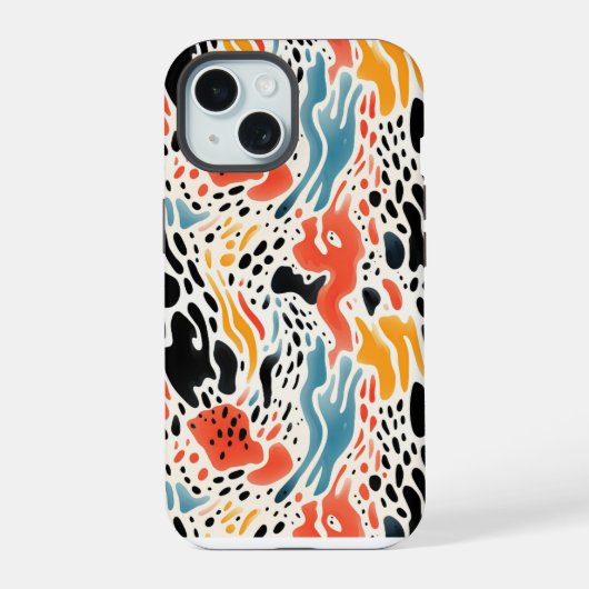 アニマル柄 iPhone 15ケース (裏面)