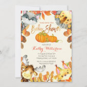 アニマル秋カボチャ招待状 招待状 (正面)