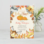 アニマル秋カボチャ招待状 招待状 (スタンド正面)