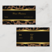 アニマル金ゴールドストライプブラックエレガントクラス2 名刺 (正面/裏面)