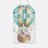 アニマル アドベンチャー 水彩 ボホー WILD ONE 1 1歳 ギフトタグ (裏面)