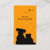 アニマル・ケアペット付き添いの獣医の名刺 名刺 (裏面)