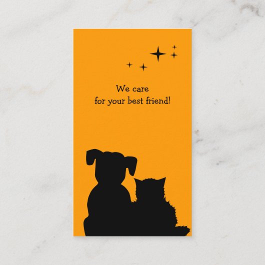 アニマル・ケアペット付き添いの獣医の名刺 名刺 (裏面)