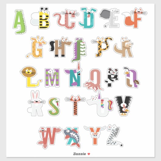 アニマルA-Z シール (シート)