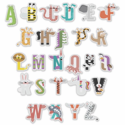 アニマルA-Z シール (正面)