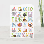 アニマルABCバースデーカード（ブルーバージョン） カード (正面)