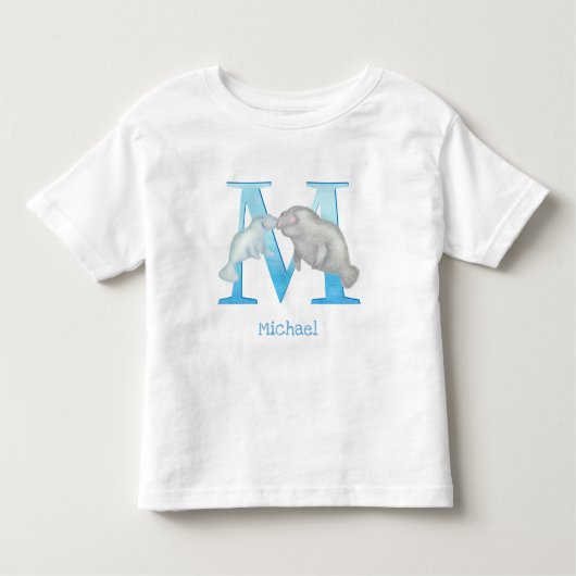 アニマルABC MはマニュアTシャツ用 トドラーTシャツ (正面)