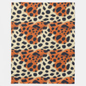 アニマーファッションデザイン、野生のチーズ フリースブランケット (正面)