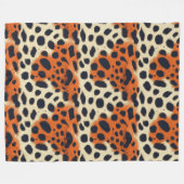 アニマーファッションデザイン、野生のチーズ フリースブランケット (正面(横))