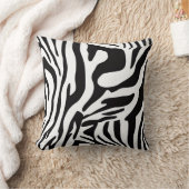 アニマーブラック&ホワイトのゼブラスタイル クッション (ブランケット)