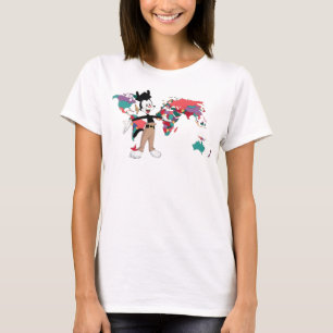 アニマ人  ヤッコの世界地図の図 Tシャツ