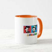 アニマ人 |ヤッコ、ドット、ワッコパネルのグラフィック マグカップ (正面右)