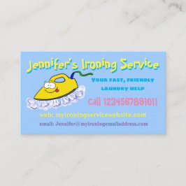 アニメおもしろいのアイロン掛けランドリーサービス 名刺