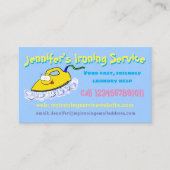 アニメおもしろいのアイロン掛けランドリーサービス 名刺 (正面)