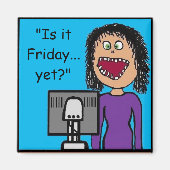 アニメおもしろいの事務用ユーモア マグネット (正面)