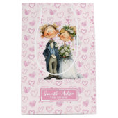 アニメおもしろいの新郎新婦抱き枕 ミディアムペーパーバッグ (正面)