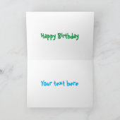 アニメおもしろいの鉄製ランドリーイラストレーション カード (内部)