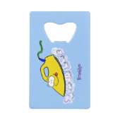 アニメおもしろいの鉄製ランドリーイラストレーション クレジットカード栓抜き (正面)