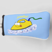 アニメおもしろいの鉄製ランドリーイラストレーション ゴルフヘッドカバー (正面)