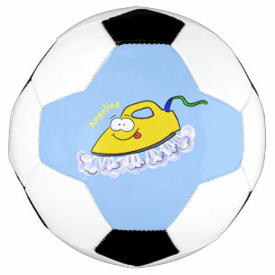 アニメおもしろいの鉄製ランドリーイラストレーション サッカーボール