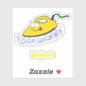 アニメおもしろいの鉄製ランドリーイラストレーション シール (シート)