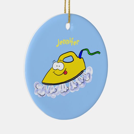 アニメおもしろいの鉄製ランドリーイラストレーション セラミックオーナメント (右)